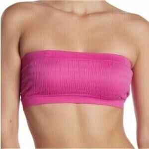 Free Press Women's‎ Rebecca Seamless Bandeau Bralette Pink Medium $19